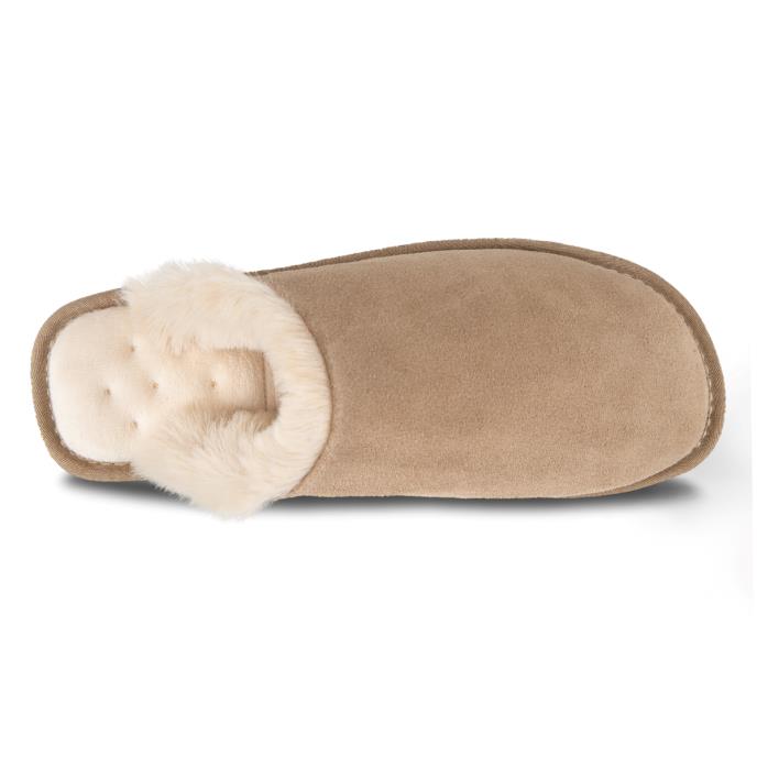 Isotoner® Ladies Real Suede Mule With Water Repellency Sand Extra Image 4